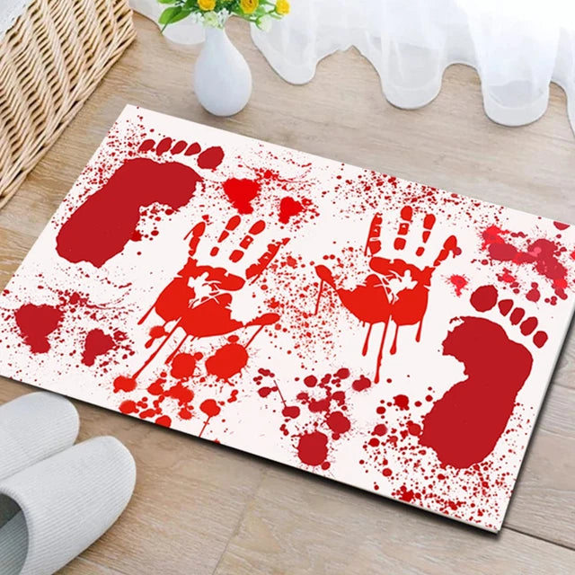 Bloody bath mat